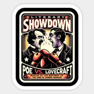 Edgar Allan Poe Vs. Lovecraft Literary Showdown Sticker